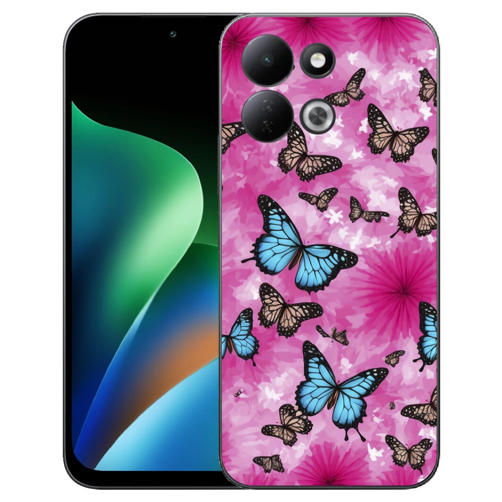 Gelový kryt mmCase na Xiaomi Redmi 17 4G/5G - motýlí zahrada