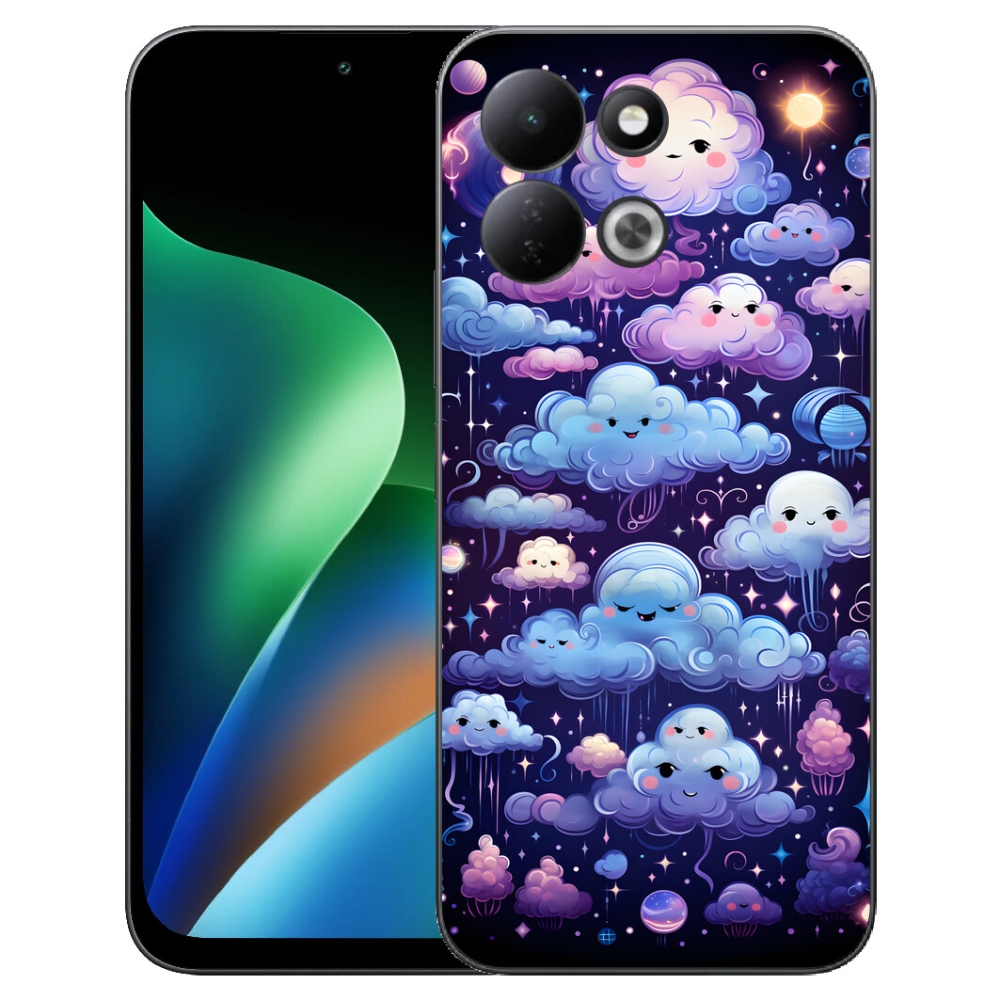 Gelový kryt mmCase na Xiaomi Redmi 17 4G/5G - mráčky