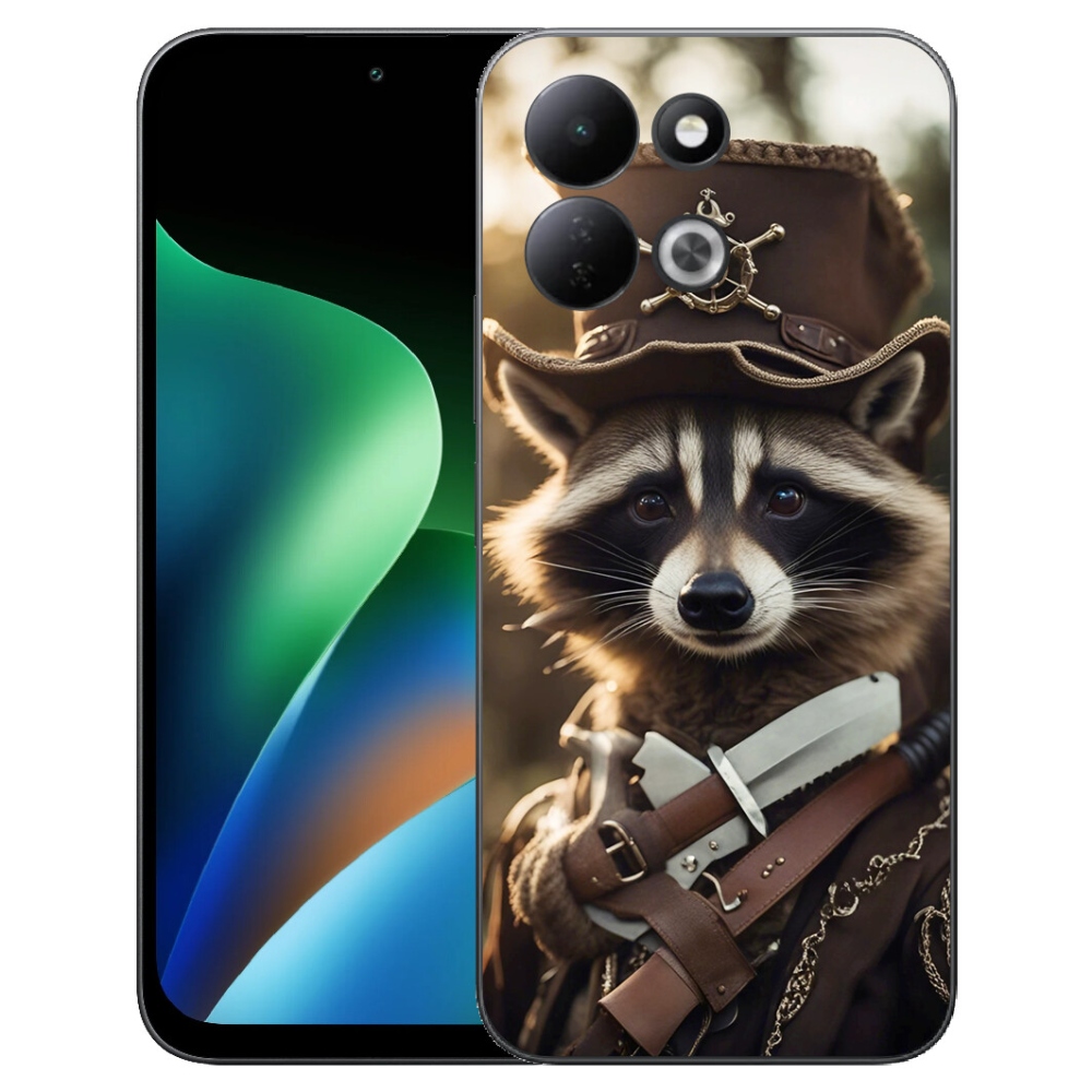 Gelový kryt mmCase na Xiaomi Redmi 17 4G/5G - mýval v uniformě