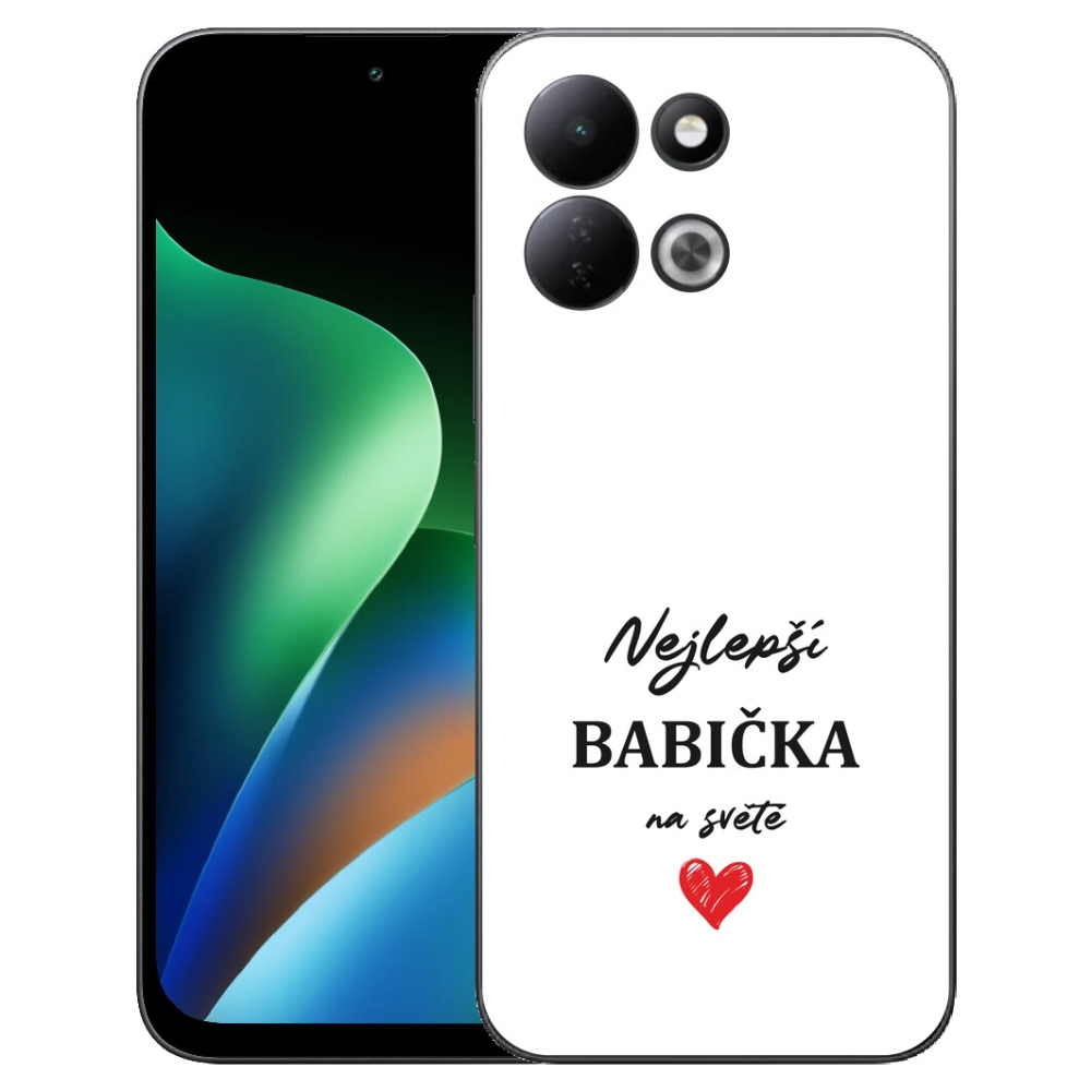 Gelový kryt mmCase na Xiaomi Redmi 17 4G/5G - nejlepší babička 1 bílé pozadí