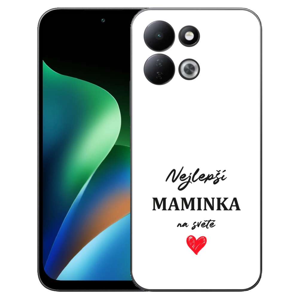 Gelový kryt mmCase na Xiaomi Redmi 17 4G/5G - nejlepší maminka 1 bílé pozadí