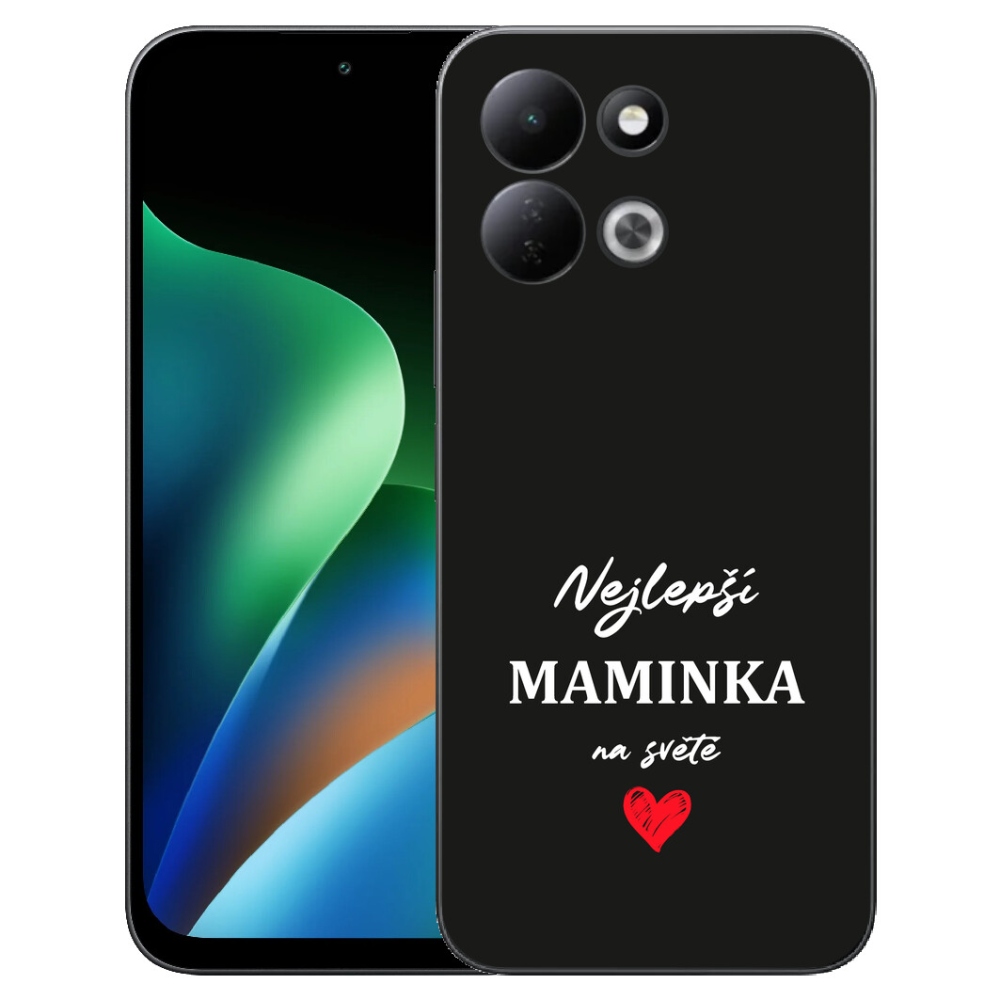 Gelový kryt mmCase na Xiaomi Redmi 17 4G/5G - nejlepší maminka 1 černé pozadí