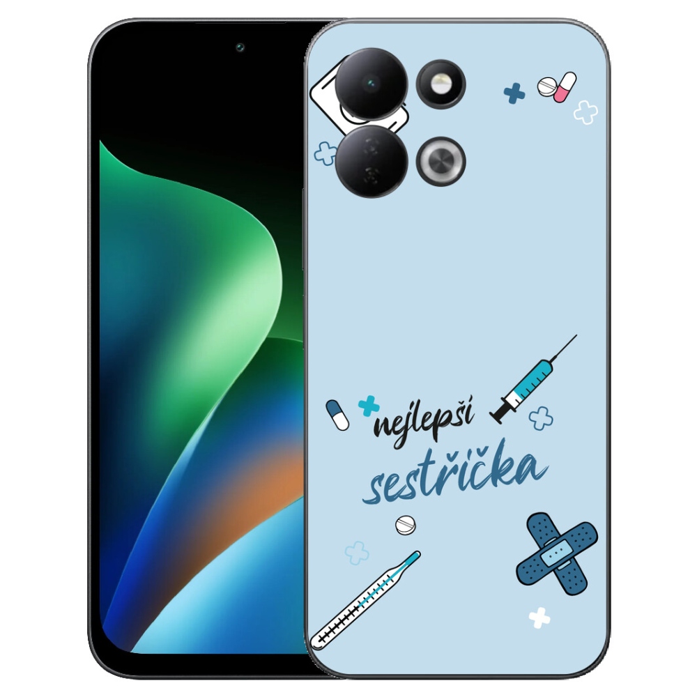 Gelový kryt mmCase na Xiaomi Redmi 17 4G/5G - nejlepší sestřička modré pozadí