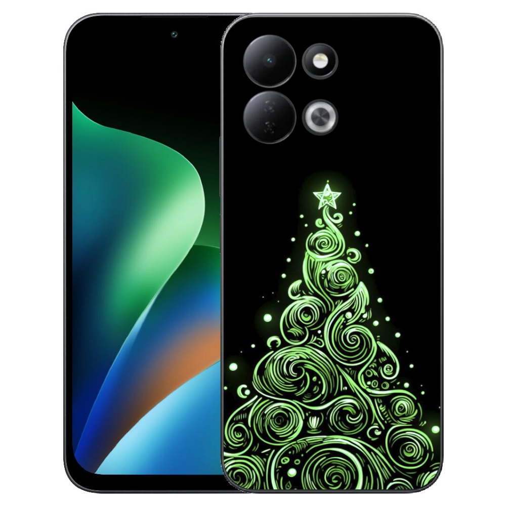 Gelový kryt mmCase na Xiaomi Redmi 17 4G/5G - neonový vánoční stromek 3
