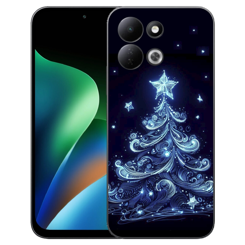 Gelový kryt mmCase na Xiaomi Redmi 17 4G/5G - neonový vánoční stromek 4