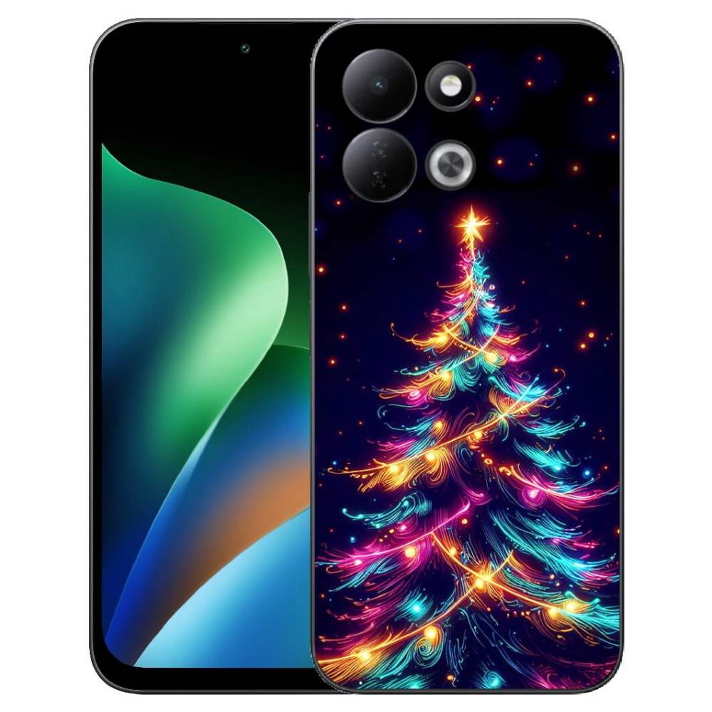 Gelový kryt mmCase na Xiaomi Redmi 17 4G/5G - neonový vánoční stromek