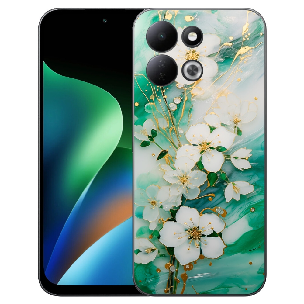 Gelový kryt mmCase na Xiaomi Redmi 17 4G/5G - něžné květy