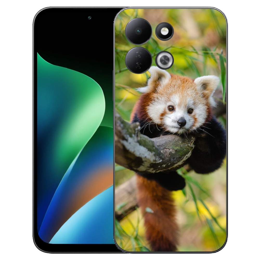 Gelový kryt mmCase na Xiaomi Redmi 17 4G/5G - panda červená