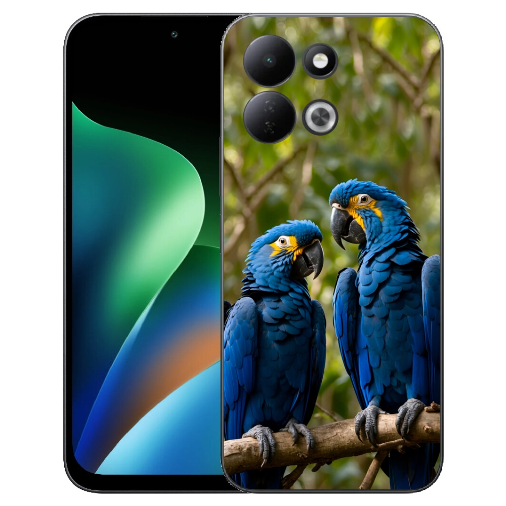 Gelový kryt mmCase na Xiaomi Redmi 17 4G/5G - papouščí duo