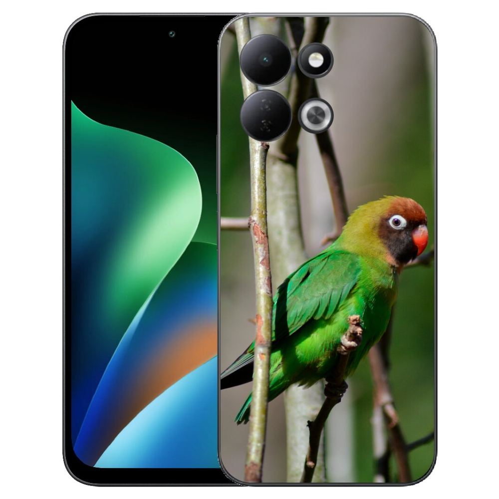 Gelový kryt mmCase na Xiaomi Redmi 17 4G/5G - papoušek agapornis