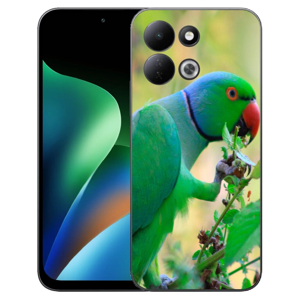 Gelový kryt mmCase na Xiaomi Redmi 17 4G/5G - papoušek alexandr