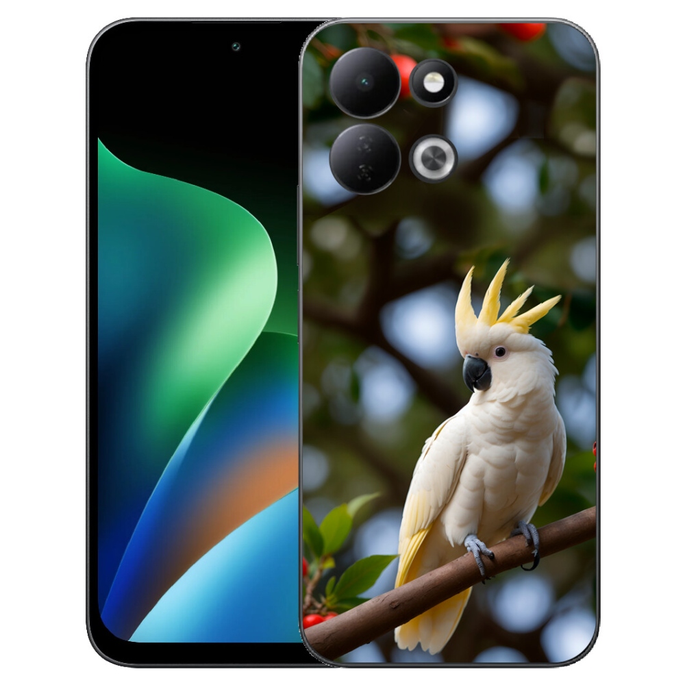 Gelový kryt mmCase na Xiaomi Redmi 17 4G/5G - papoušek kakadu 3