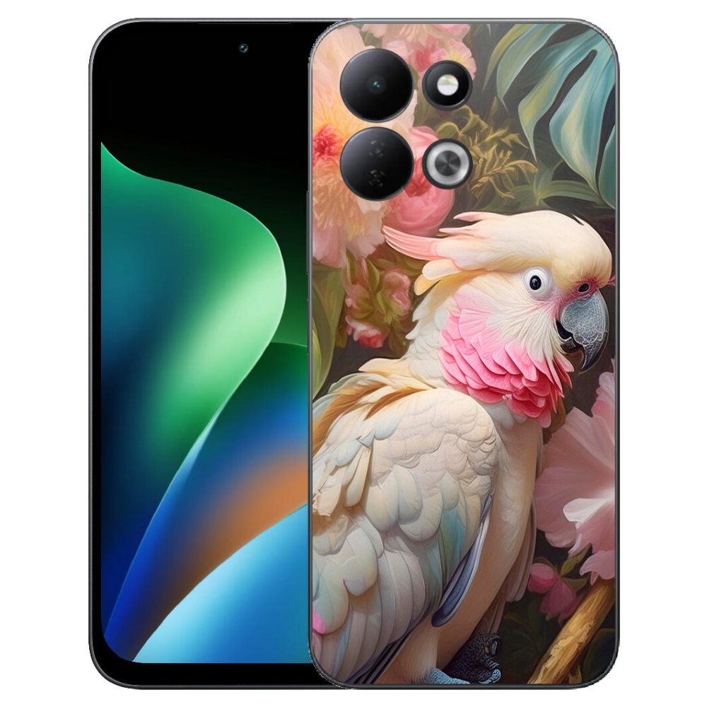 Gelový kryt mmCase na Xiaomi Redmi 17 4G/5G - papoušek kakadu růžový 2