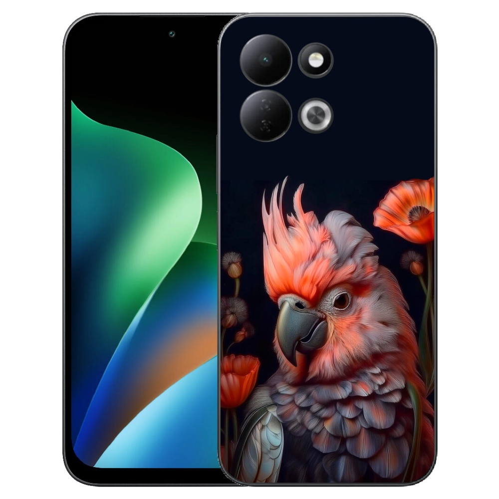 Gelový kryt mmCase na Xiaomi Redmi 17 4G/5G - papoušek kakadu v barvách