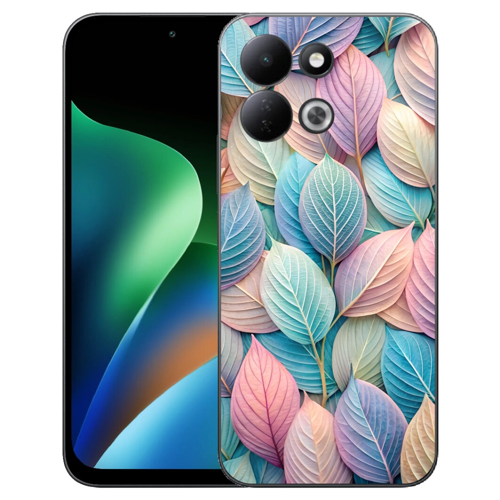 Gelový kryt mmCase na Xiaomi Redmi 17 4G/5G - pastelové listy