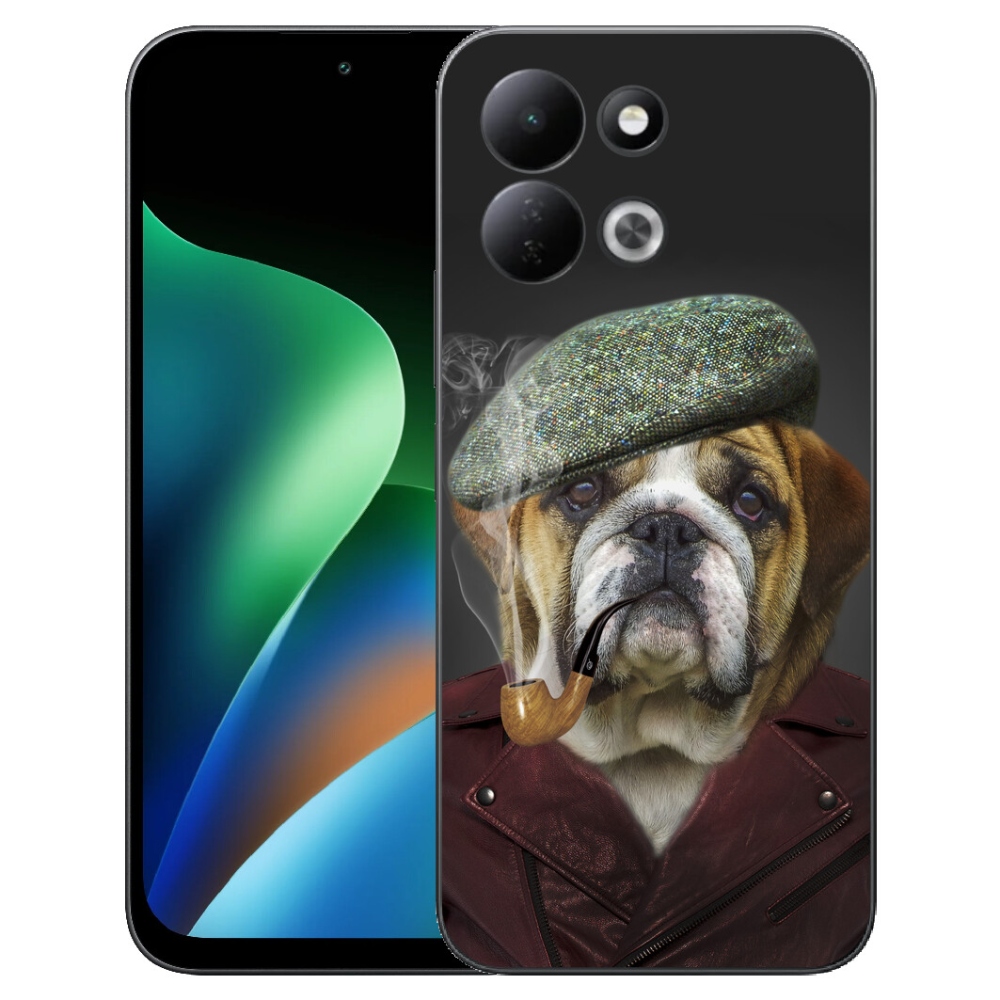 Gelový kryt mmCase na Xiaomi Redmi 17 4G/5G - pes s fajfkou