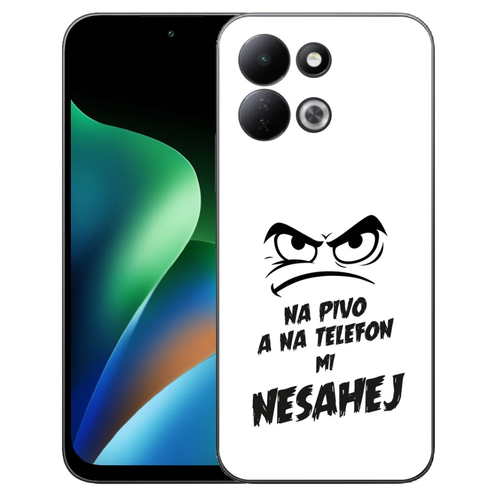 Gelový kryt mmCase na Xiaomi Redmi 17 4G/5G - pivní motiv 2 bílé pozadí