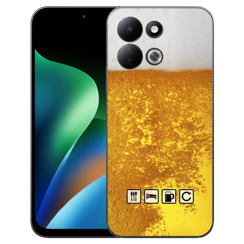 Gelový kryt mmCase na Xiaomi Redmi 17 4G/5G - pivní motiv 3
