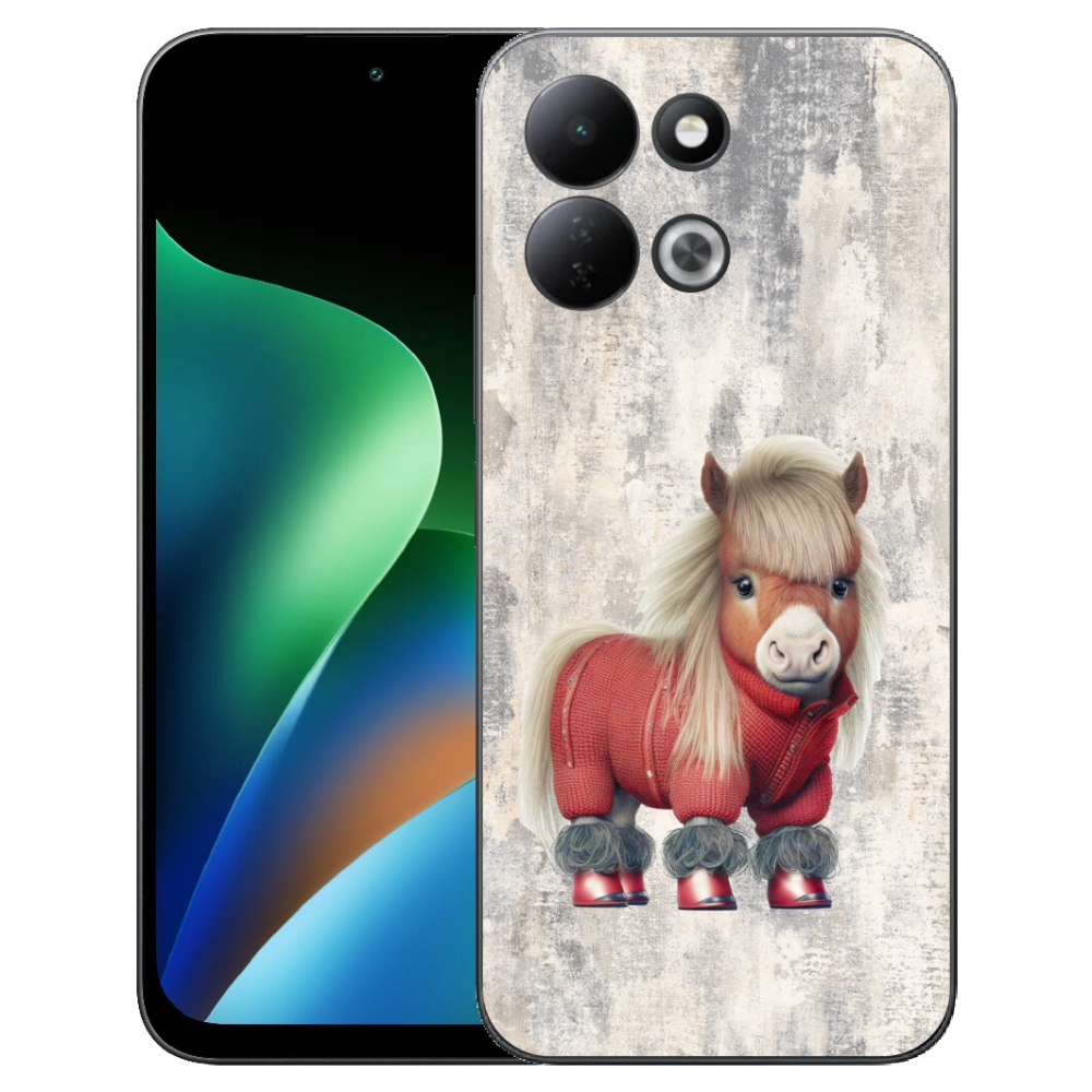 Gelový kryt mmCase na Xiaomi Redmi 17 4G/5G - poník ve svetru