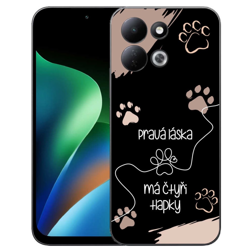 Gelový kryt mmCase na Xiaomi Redmi 17 4G/5G - psí motiv 1 černé pozadí