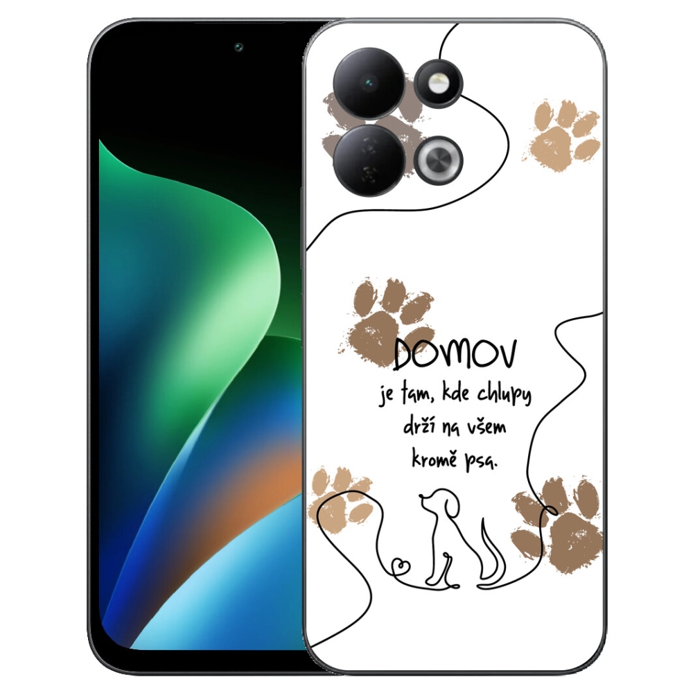 Gelový kryt mmCase na Xiaomi Redmi 17 4G/5G - psí motiv bílé pozadí