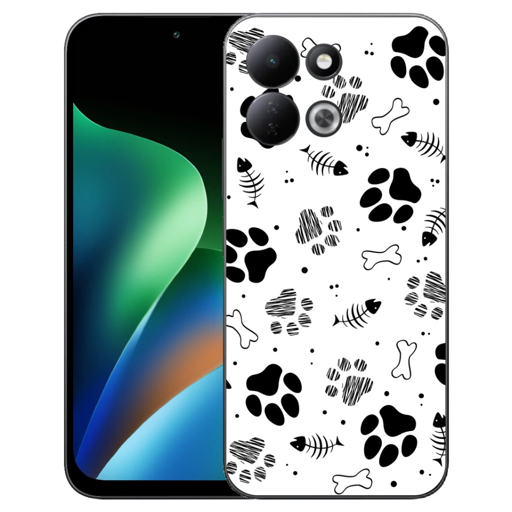 Gelový kryt mmCase na Xiaomi Redmi 17 4G/5G - psí tlapky 1