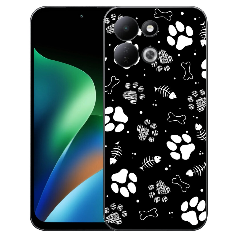 Gelový kryt mmCase na Xiaomi Redmi 17 4G/5G - psí tlapky