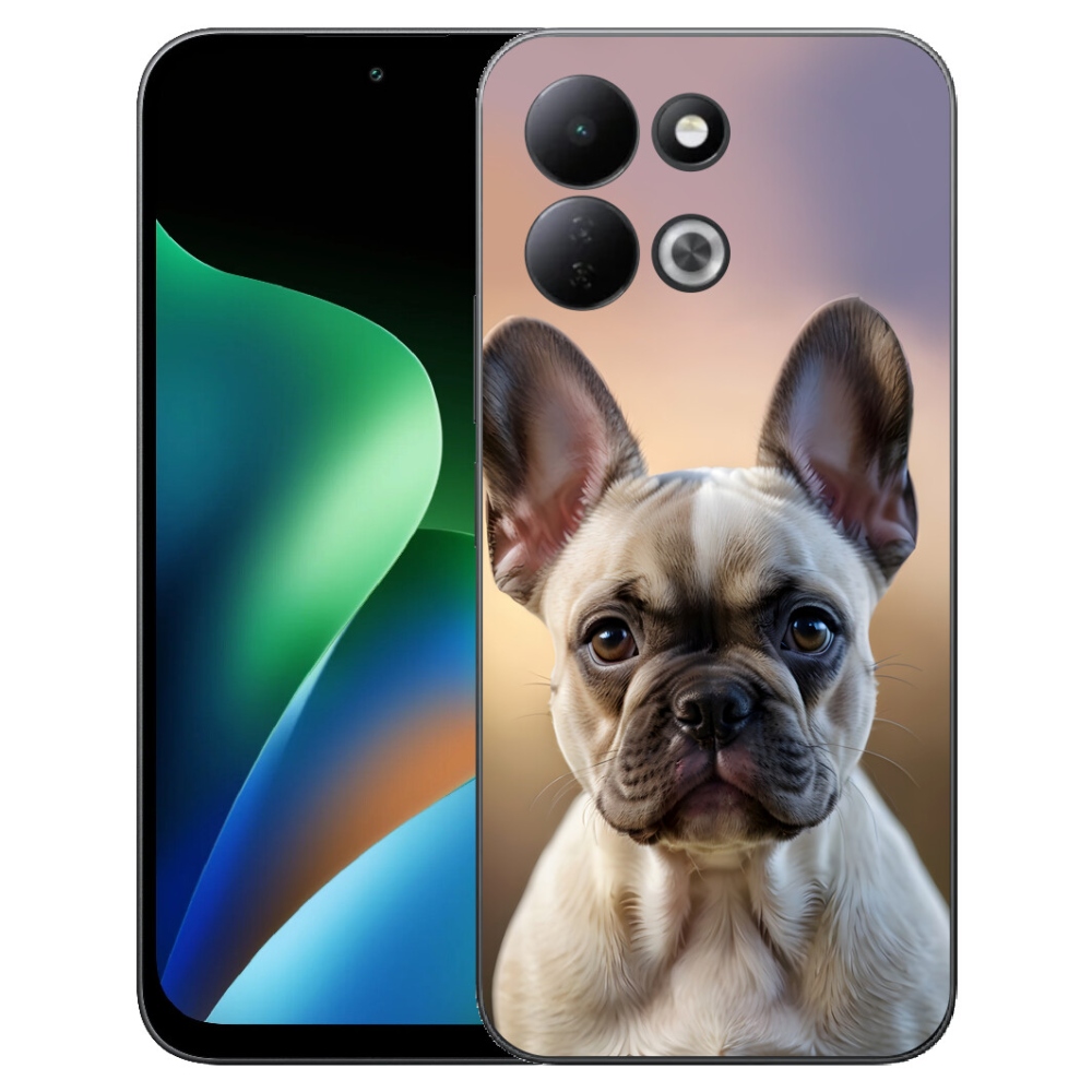 Gelový kryt mmCase na Xiaomi Redmi 17 4G/5G - roztomilý francouzský buldoček