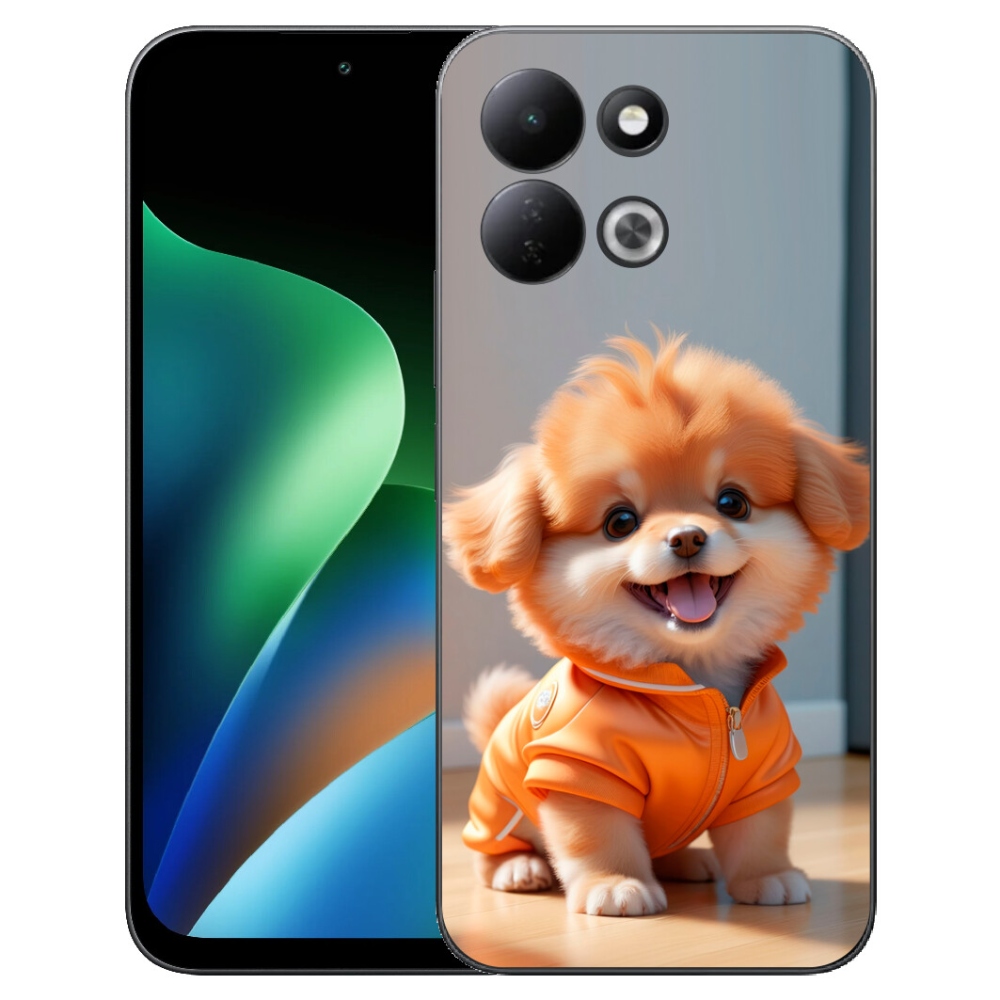 Gelový kryt mmCase na Xiaomi Redmi 17 4G/5G - roztomilý pomeranian v mikině