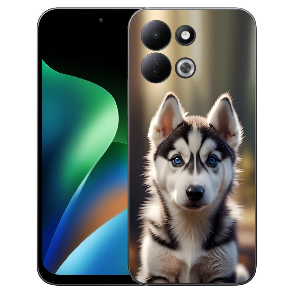 Gelový kryt mmCase na Xiaomi Redmi 17 4G/5G - roztomilý sibiřský husky