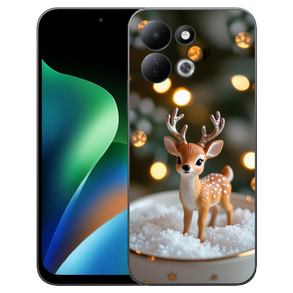 Gelový kryt mmCase na Xiaomi Redmi 17 4G/5G - roztomilý vánoční jelen