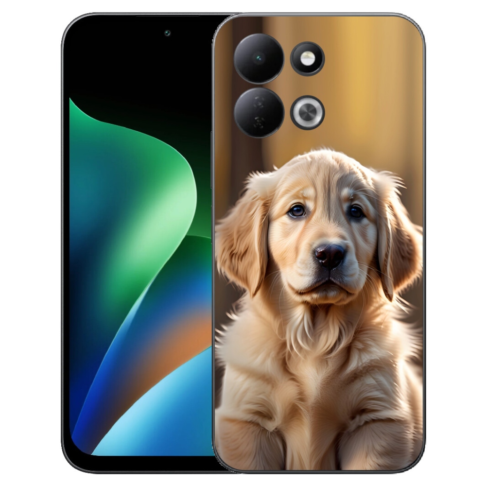 Gelový kryt mmCase na Xiaomi Redmi 17 4G/5G - roztomilý zlatý retrívr