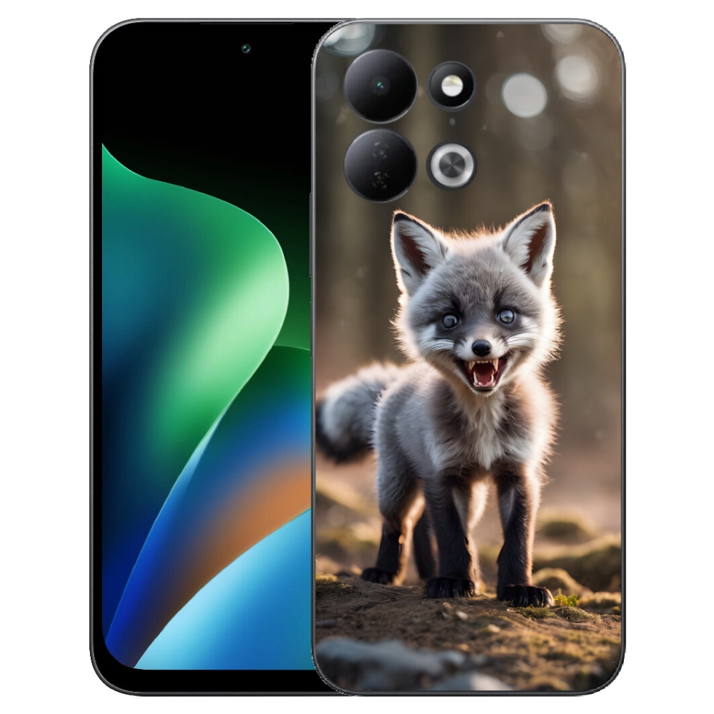 Gelový kryt mmCase na Xiaomi Redmi 17 4G/5G - rozzuřená liška