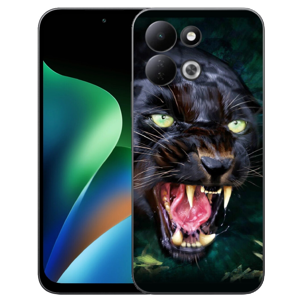 Gelový kryt mmCase na Xiaomi Redmi 17 4G/5G - rozzuřený černý panter