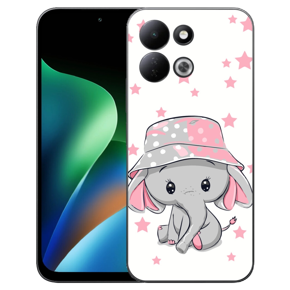 Gelový kryt mmCase na Xiaomi Redmi 17 4G/5G - růžový slon