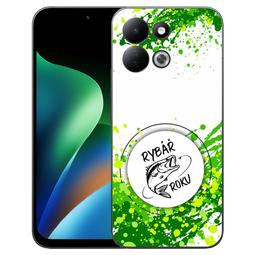 Gelový kryt mmCase na Xiaomi Redmi 17 4G/5G - rybář roku bílé pozadí