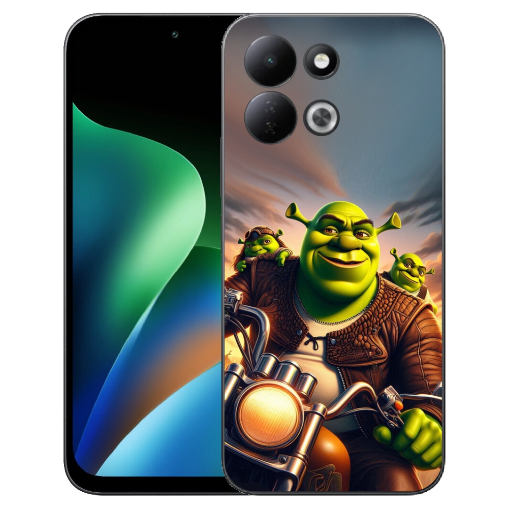 Gelový kryt mmCase na Xiaomi Redmi 17 4G/5G - shrek na motorce