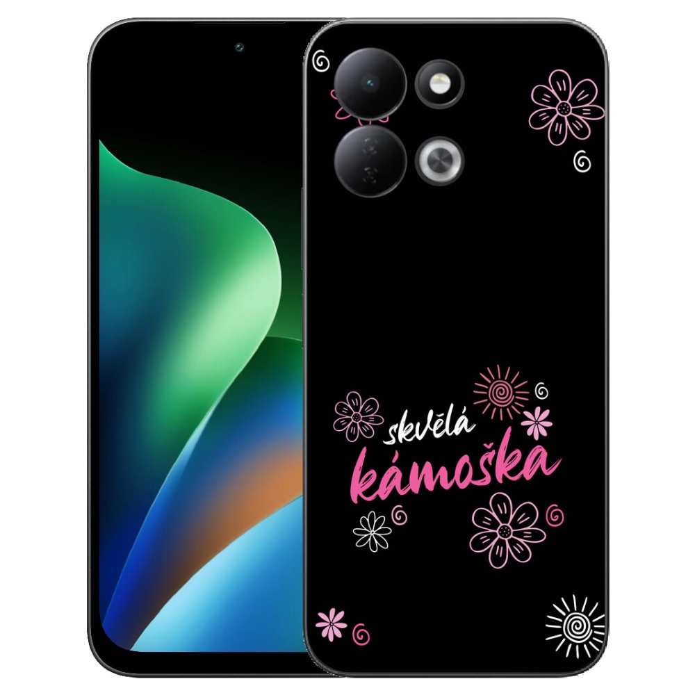 Gelový kryt mmCase na Xiaomi Redmi 17 4G/5G - skvělá kámoška černé pozadí