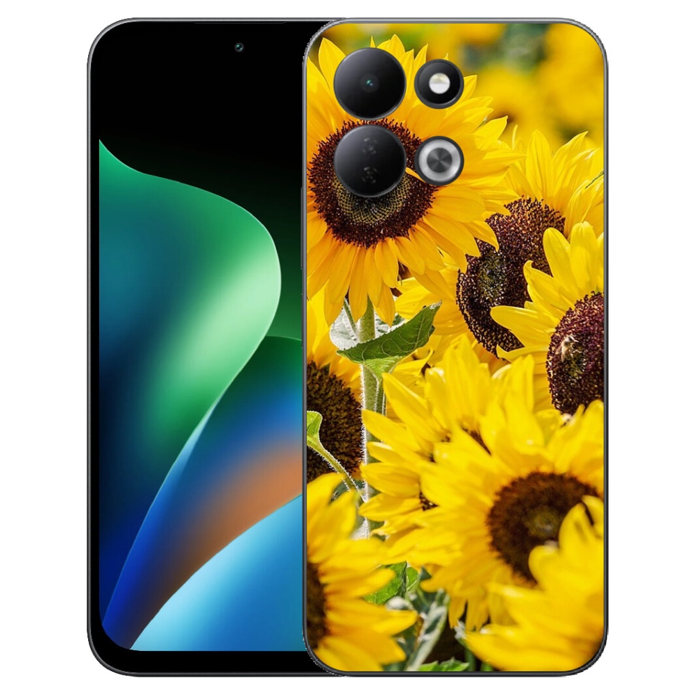 Gelový kryt mmCase na Xiaomi Redmi 17 4G/5G - slunečnice