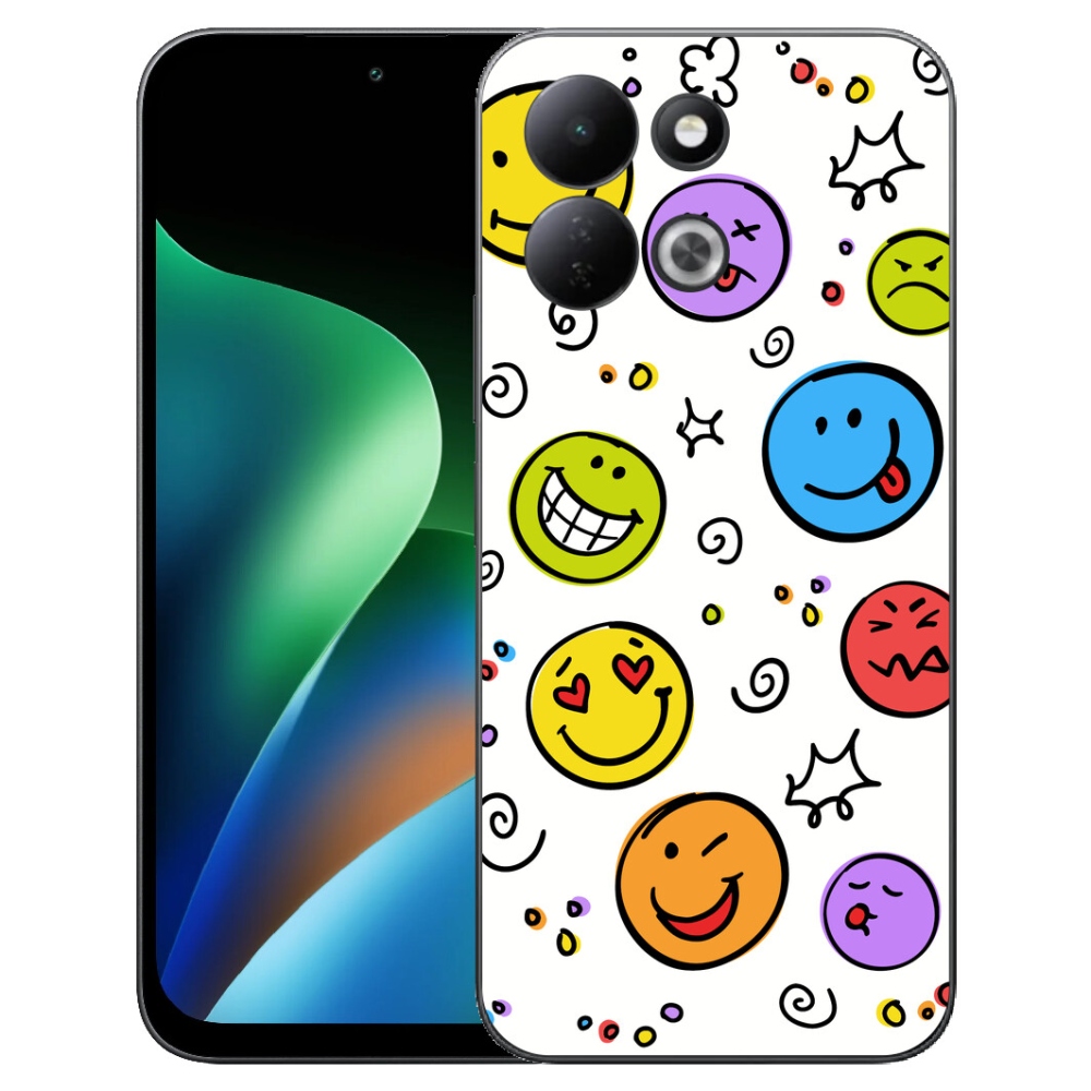 Gelový kryt mmCase na Xiaomi Redmi 17 4G/5G - smajlíci