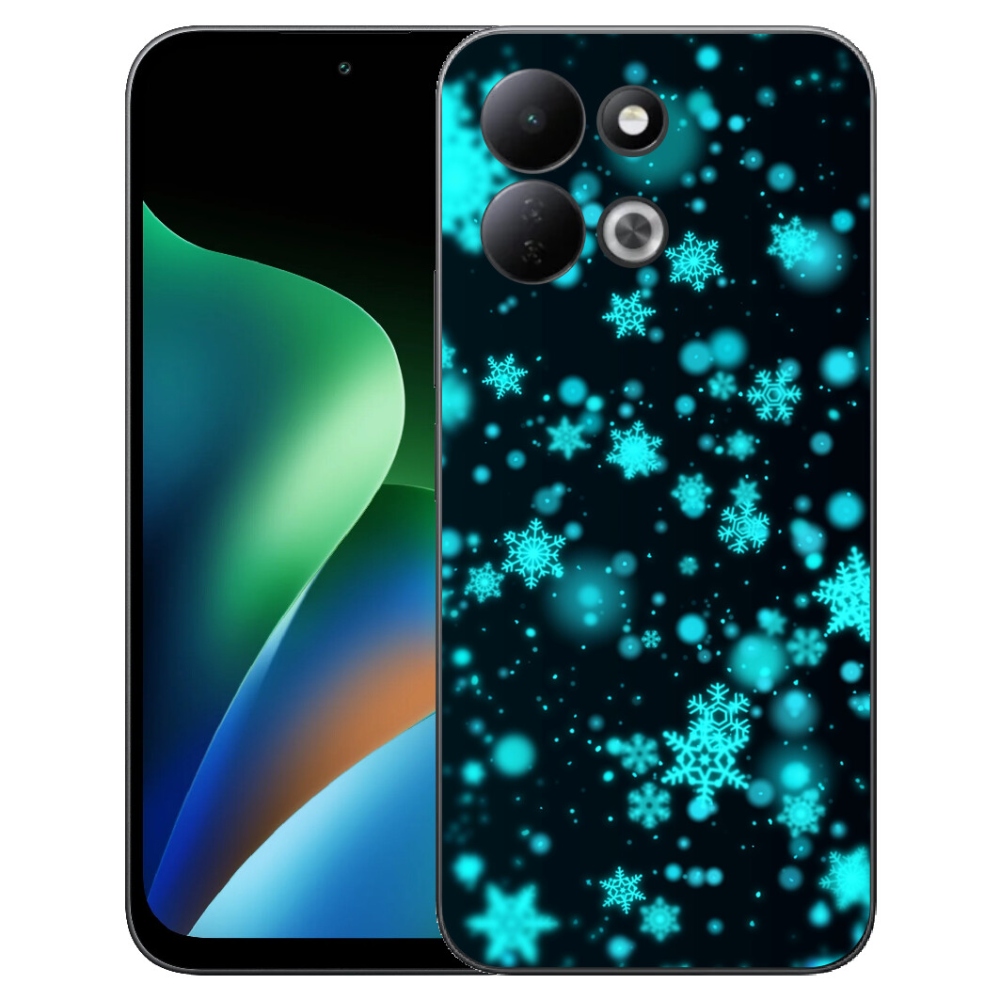 Gelový kryt mmCase na Xiaomi Redmi 17 4G/5G - sněhové vločky 1