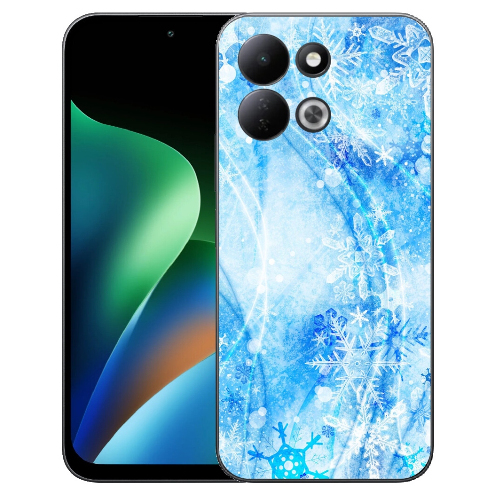 Gelový kryt mmCase na Xiaomi Redmi 17 4G/5G - sněhové vločky