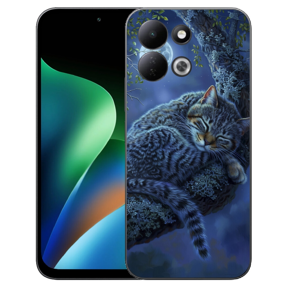 Gelový kryt mmCase na Xiaomi Redmi 17 4G/5G - spící kočka