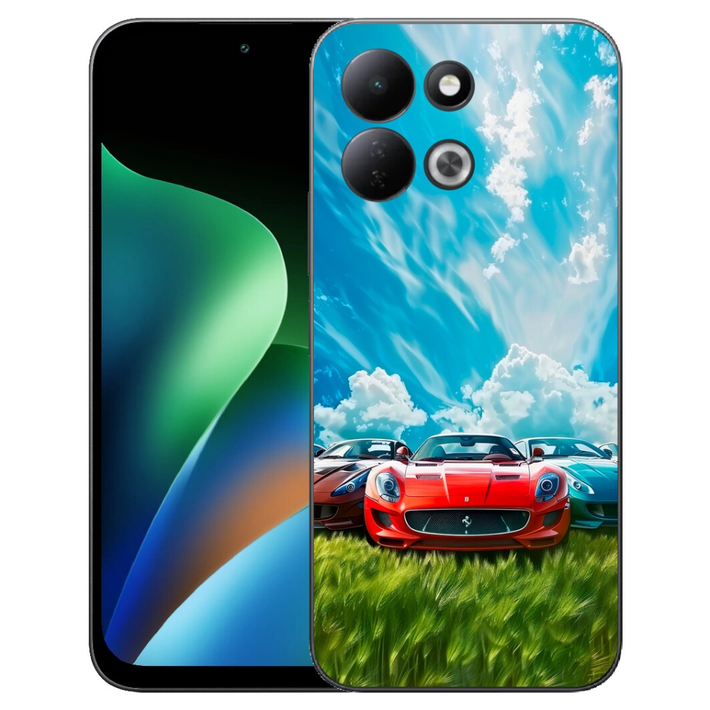 Gelový kryt mmCase na Xiaomi Redmi 17 4G/5G - sportovní vozy
