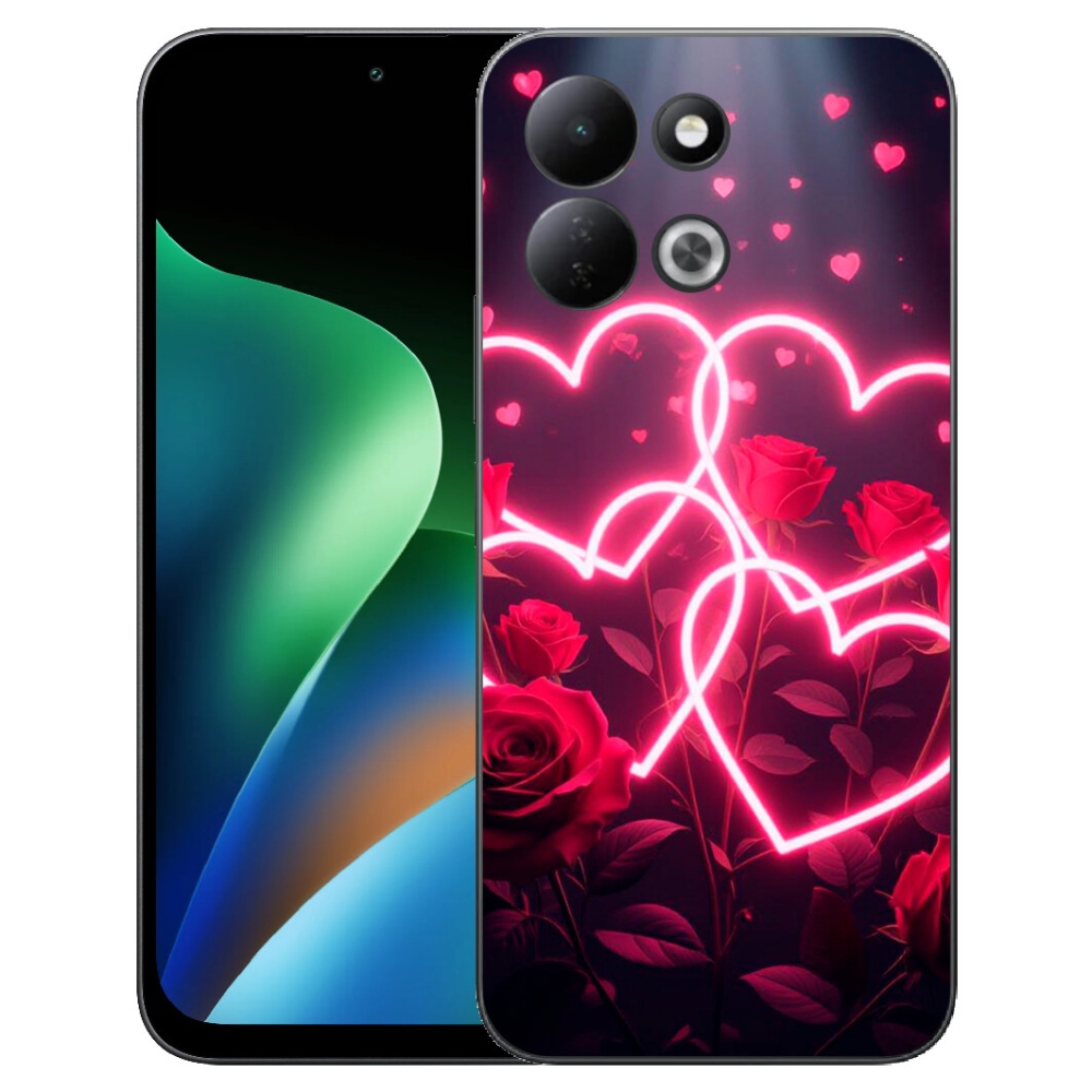 Gelový kryt mmCase na Xiaomi Redmi 17 4G/5G - srdce lásky
