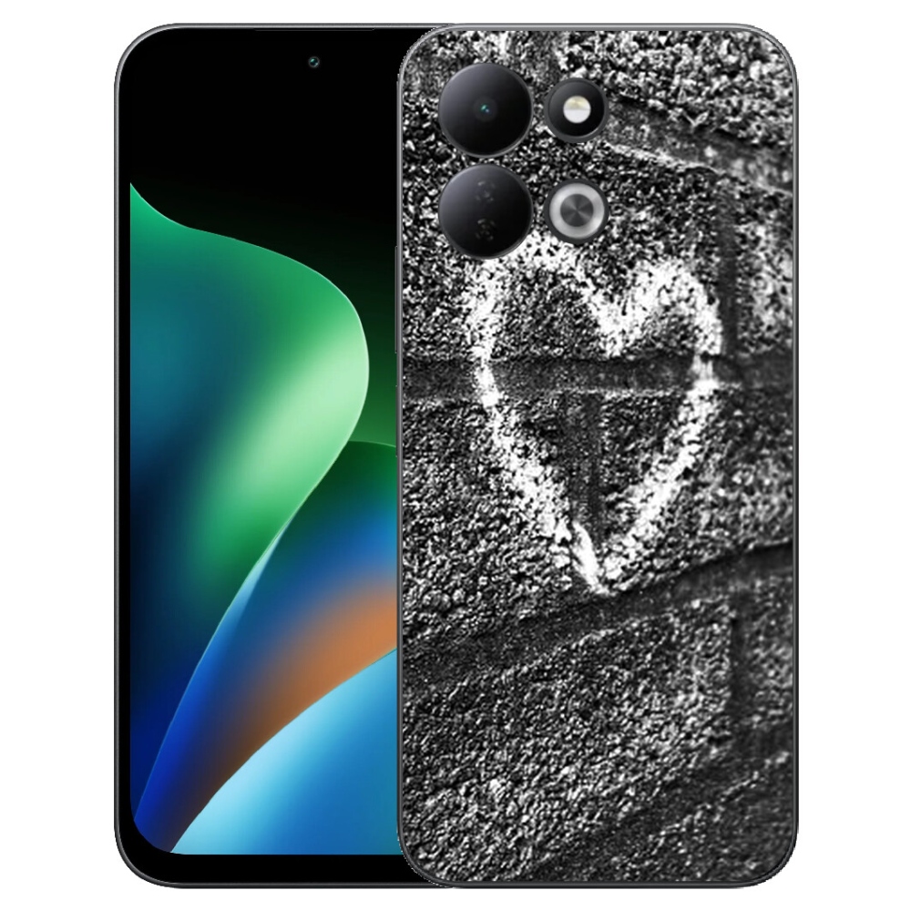 Gelový kryt mmCase na Xiaomi Redmi 17 4G/5G - srdce na zdi
