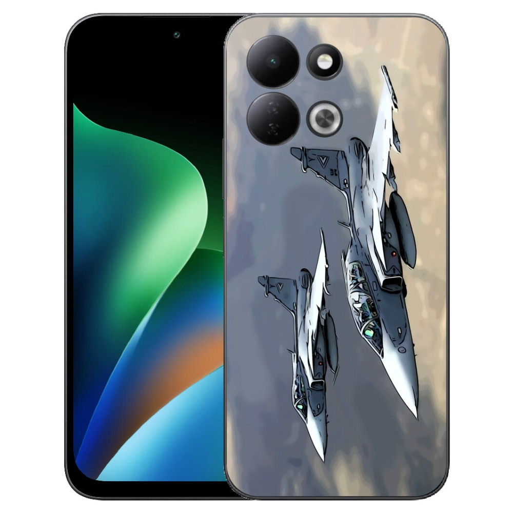 Gelový kryt mmCase na Xiaomi Redmi 17 4G/5G - stíhačky
