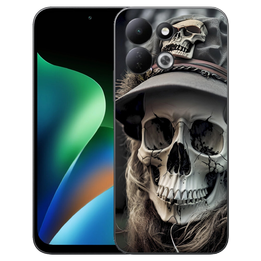 Gelový kryt mmCase na Xiaomi Redmi 17 4G/5G - temná lebka