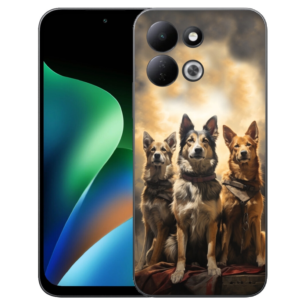 Gelový kryt mmCase na Xiaomi Redmi 17 4G/5G - tři psi