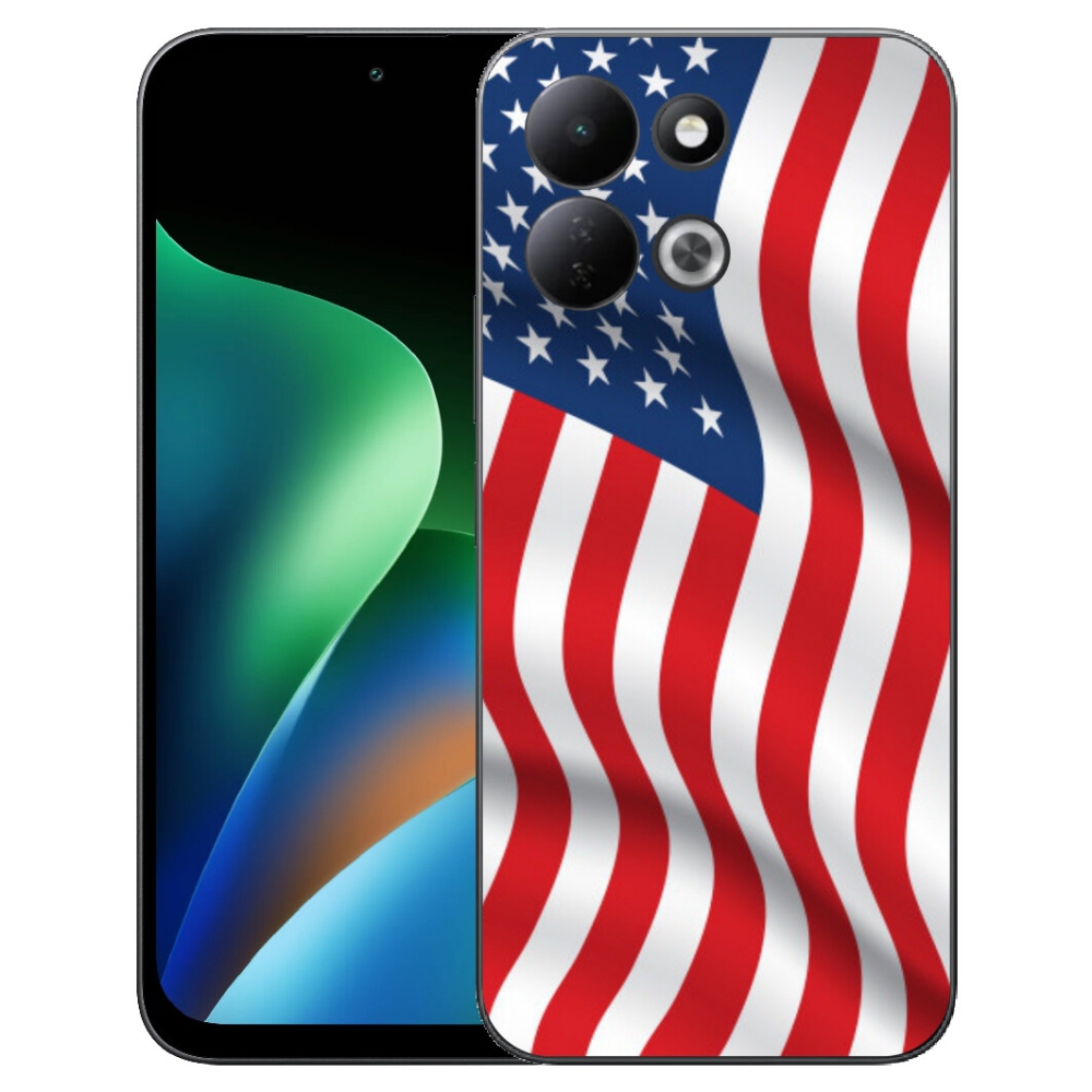 Gelový kryt mmCase na Xiaomi Redmi 17 4G/5G - USA vlajka